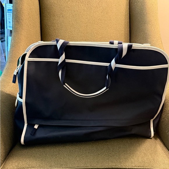 Tory Burch Convertible Perforated T-Tennis Tote in Navy Blue - Picture 5 of 9